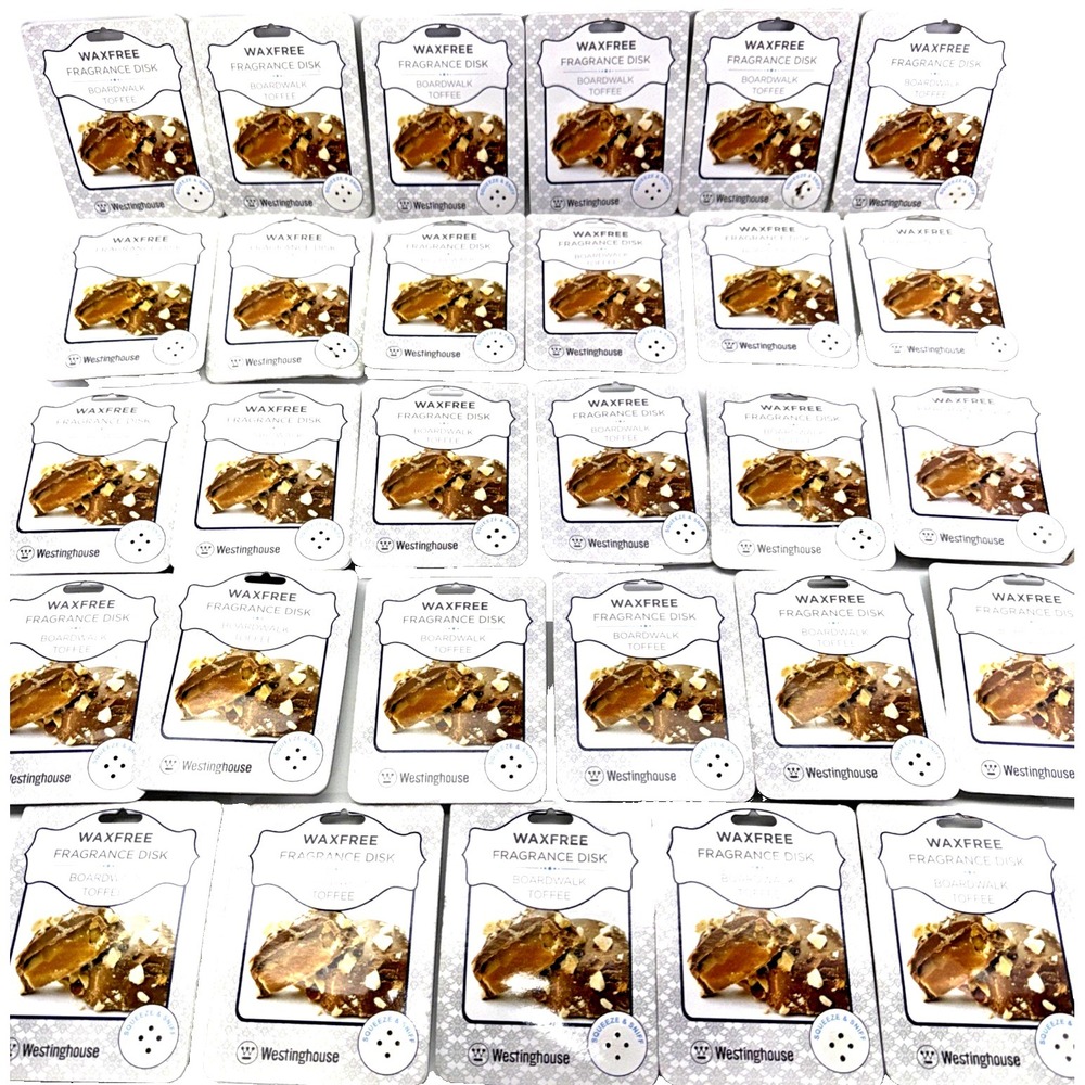 35 x Waxfree Fragrance Disks Boardwalk Toffee Westinghouse Warmer Scent